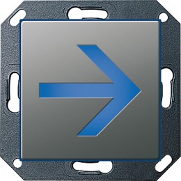 279820 Светодиодный указатель с пиктограммой "стрелка" Сталь Gira E22