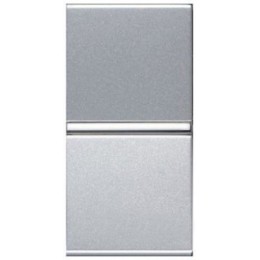 N2104.7 PL Механизм 1-клавишной кнопки с нормально-открытым контактом с клавишей без символа, 1-модульный, серия Zenit, цвет серебристый, ABB