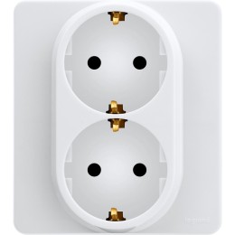 Розетка 2 x 2К+З - немецкий стандарт - 16 А - 250 В Белый Legrand INSPIRIA 673750
