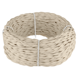 Ретро кабель витой  2х1,5  (песочный) Ретро кабель витой  2х1,5  (песочный) Favorit Runda Werkel a041664