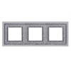 FD01293CB Рамка Crystal De Luxe Bright chrome 3-постовая Fede