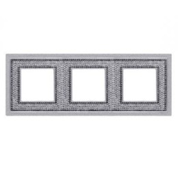 FD01293CB Рамка Crystal De Luxe Bright chrome 3-постовая Fede