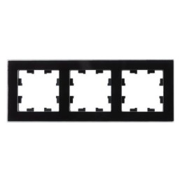 ATN321003 Рамка тройная Schneider Electric Atlasdesign Nature, черное стекло