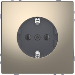 MTN2301-6050 D-life розетка 16а, с з/к, без шт, никель Merten