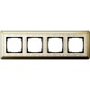 0214673 Рамка Classix Art Латунь / Кремовый 4-постовая Gira