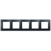 672585 Рамка Etika Антрацит 5-постовая Legrand