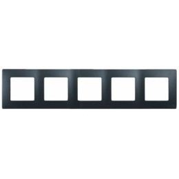 672585 Рамка Etika Антрацит 5-постовая Legrand