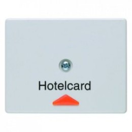 16410069 Hакладка карточного выключателя для гостиниц с оттиском и красной линзой цвет: полярная белизна, с блеском Arsys Berker