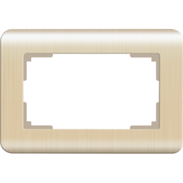 WL12-Frame-01-DBL Рамка для двойной розетки (шампань) Stream Werkel a041873