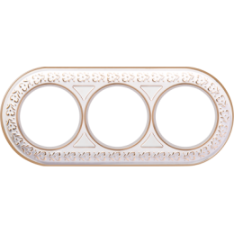 WL70-frame-03 Рамка на 3 поста (белое золото) Antik Runda Werkel a037900