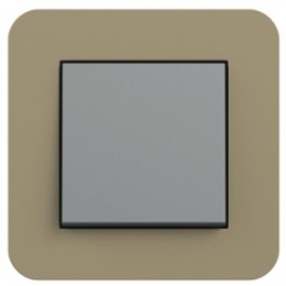 0211426	 Рамка с антрацитовой подложкой E3 Умбра / Антрацит 1-постовая Gira