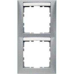 10129959 Рамка с полем для надписей S.1 Алюминий матовый 2-постовая вертикальная Berker