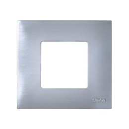 2700617-042 Накладка декоративная на рамку базовую, 1 пост, Simon 27 Play, Metal, нержавеющая сталь