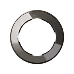 88610-35 Рамка декоративная, 1 пост, круг в круге, Simon 88, воронёная сталь