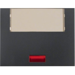 14967006 Клавиша с 5 прилагаемыми линзами и большим полем для надписи цвет: антрацит, матовый K.1 Berker