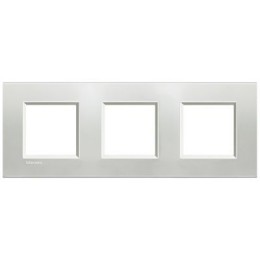 LNA4802M3AG Рамка LivingLight Квадрат Серебро 2+2+2 модуля Bticino