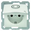 47861949 Штепсельная розетка SCHUKO с откидной крышкой и выступающим символом цвет: полярная белизна, матовый S.1/B.1/B.3/B.7 Glas Berker