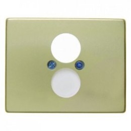 11840002 Центральная панель для розетки к громкоговорителю цвет: золотой, металл Arsys Berker