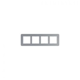 10146074 Рамка Q.7 Алюминий 4-постовая Berker