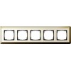0215633 Рамка Classix Латунь / Кремовый 5-постовая Gira