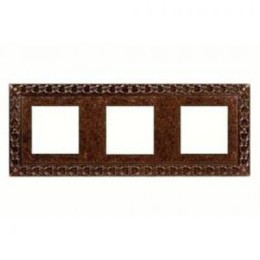 FD01223RU Рамка San Sebastian Rustic Cooper 3-постовая Fede