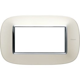 HB4804SAN Рамка Axolute Овал Серебро 4 модуля Bticino