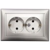 770127 Valena Розетка 2-ая с/з с защитными шторками литая Legrand