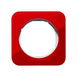 10112349 Рамка R.1 Красный, белый 1-постовая Berker