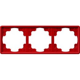 021343 Рамка S-color Красный 3-постовая Gira