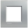 LNA4802TE Рамка LivingLight Квадрат Алюминий 2-модульная Bticino