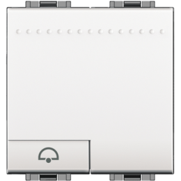 N4042M2N LivingLight Кнопка (NO) с символом "Звонок", 2 модуля Bticino