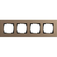 0214221 Рамка Esprit Linoleum-Multiplex Светло-коричневый 4-постовая Gira 0214221 Рамка Esprit Linoleum-Multiplex Светло-коричневый 4-постовая Gira