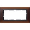 100213 Рамка без перегородки Event Темно-коричневый / Черный 2-постовая Gira