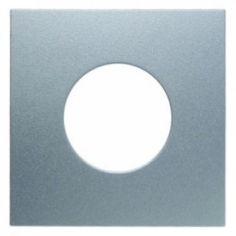 11241404 Центральная панель для нажимной кнопки и светового сигнала Е10 цвет: алюминий, матовый B.1/B.7 Glas Berker