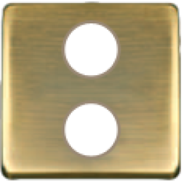 FD04316PM-A TV/SAT Монтажная плата для механизмов с двумя коннекторами бежевый, цвет Matt Patina FEDE