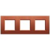 LNA4802M3RK Рамка LivingLight Квадрат Красный шелк 2+2+2 модуля Bticino