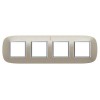 HB4802/4TC Рамка Axolute Овал Светлый титан 2+2+2+2 модуля Bticino