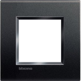 LNA4802AR Рамка LivingLight Квадрат Антрацит 2-модульная Bticino
