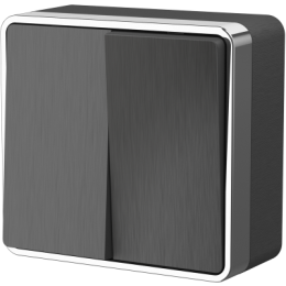 WL15-03-01 Выключатель двухклавишный Gallant (графит рифленый) Gallant Werkel a041393