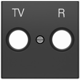 8550 NS Накладка для TV-R розетки Чёрный бархат , ABB