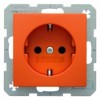 41431914 Штепсельная розетка SCHUKO цвет: оранжевый, матовый S.1/B.1/B.3/B.7 Glas Berker