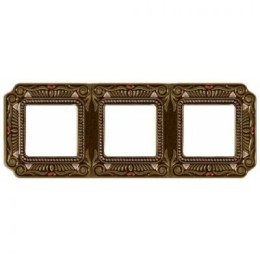 FD01363PBCL Рамка Firenze Bright Patina 3-постовая Fede