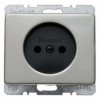6161140104 Штепсельная розетка без защитного контакта цвет: нержавеющая сталь Arsys Berker