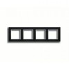 AC584GLSW Рамка A Creation Черное стекло 4-постовая Jung