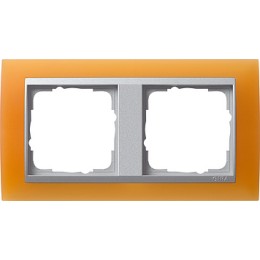 021253 Рамка Event Оранжевый / Алюминий 2-постовая Gira