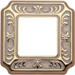 FD01351OP Рамка Siena Патинированное золото 1-постовая Fede