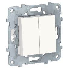 NU521518 Переключатель 2-клав, перекрестный, 2 x сх. 7 10 AX, 250 В, Белый Schneider Electric NU521518 Переключатель 2-клав, перекрестный, 2 x сх. 7 10 AX, 250 В, Белый Schneider Electric