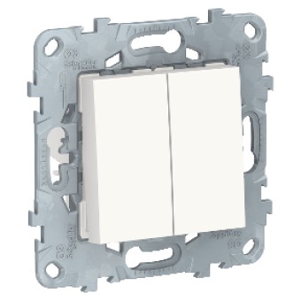 NU521518 Переключатель 2-клав, перекрестный, 2 x сх. 7 10 AX, 250 В, Белый Schneider Electric