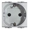 NT4141AN LivingLight Розетка силовая 2К+З с автоматическими клеммами Bticino