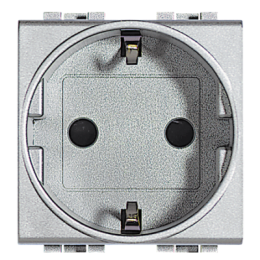 NT4141AN LivingLight Розетка силовая 2К+З с автоматическими клеммами Bticino